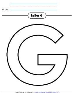 Outline - Uppercase G Alphabet Worksheet