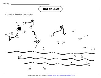 Counting to 34: Sea Monster Worksheet