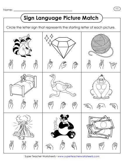 New Picture-Sign Matching Worksheet 6 Worksheet