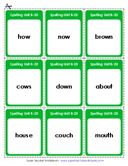 Flashcards (B-20) Spelling B Worksheet