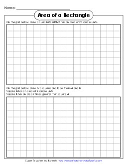 Area Drawing Geometry Worksheet