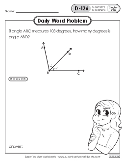 Daily Word Problems  D-126 through D-130 Worksheet