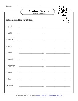 Write Twice (C-3) Spelling C Worksheet