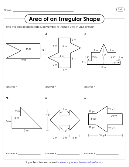 New Practice Finding the Area of an Irregular Shape:<br>Triangles and Rectangles Worksheet New Practice Finding the Area of an Irregular Shape:<br>Triangles and Rectangles Worksheet
