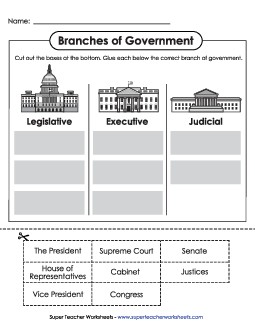 Cut-and-Glue Activity 4th Grade Social Studies Worksheet