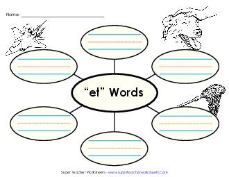 Word Web (-et) Word Families Worksheet