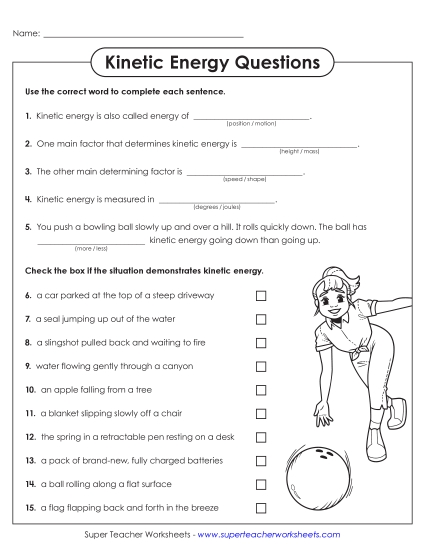 New Kinetic Energy Questions Worksheet New Kinetic Energy Questions Worksheet