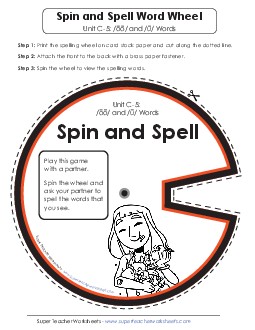 Spin and Spell (C-5) Spelling C Worksheet