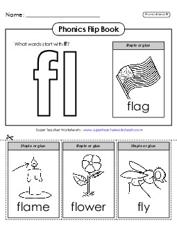 Phonics Flip Book (Fl-) Phonics Blends Worksheet