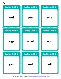 Flashcards (B-2) Spelling B Worksheet