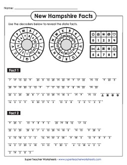 Cryptogram Puzzle Free States Individual Worksheet