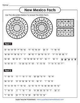 Cryptogram Puzzle States Individual Worksheet