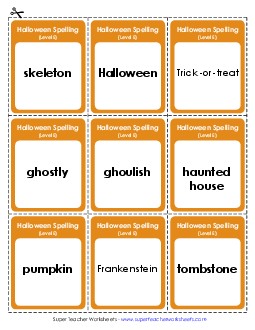 Flashcards Spelling E Worksheet