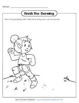 Finish the Drawing: Runner Worksheet