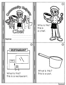 Chef Community Helpers Worksheet