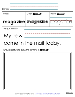 Worksheet 3: Magazine Sight Words Individual Worksheet