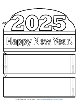 New Year Crown (2025) Holiday Worksheet