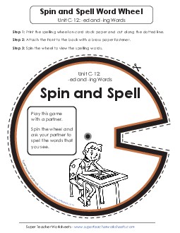 Spin and Spell (C-12) Spelling C Worksheet