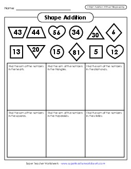 Shape Addition Worksheet