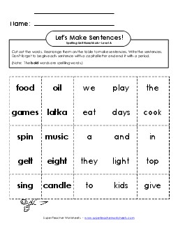 Let\'s Build Sentences (A-Hanukkah)  Spelling A Worksheet