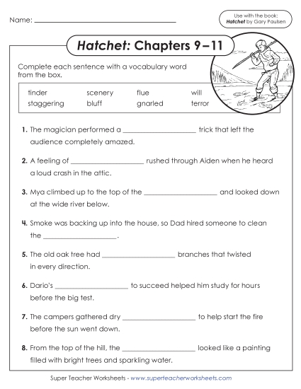 New Vocabulary Activity (Chapters 9–11) Worksheet