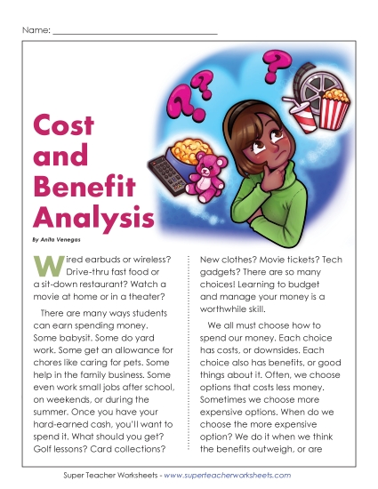 New Cost & Benefit Analysis Worksheet