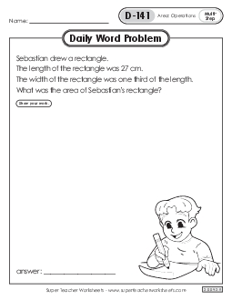 Daily Word Problems  D-141 through D-145 Worksheet