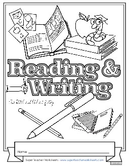 Reading and Writing Subject Covers Worksheet