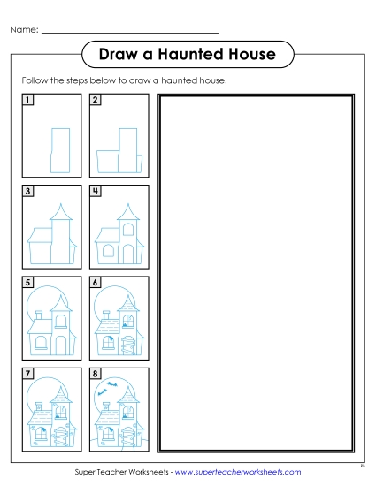 aDraw a Haunted House