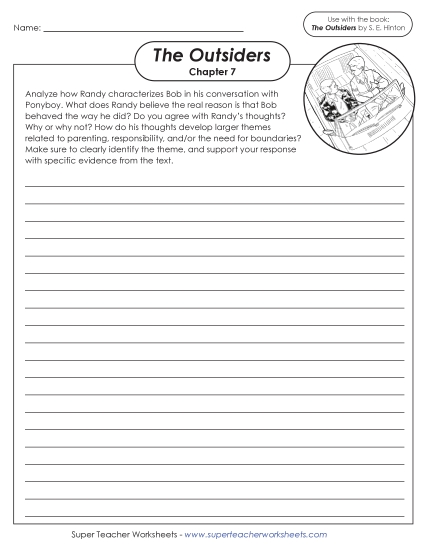 New Writing Prompt: Randy's Characterization of Bob Worksheet New Writing Prompt: Randy's Characterization of Bob Worksheet
