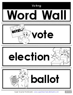 Voting Word Wall  Worksheet