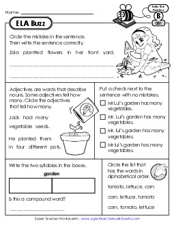 ELA Buzz: Week 17 Worksheets 81 through 85 Daily Ela Review Worksheet