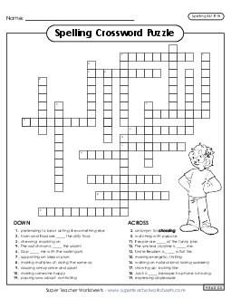 Crossword (E-18) Spelling E Worksheet