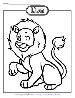 Lion Coloring Page Coloring Pages Worksheet