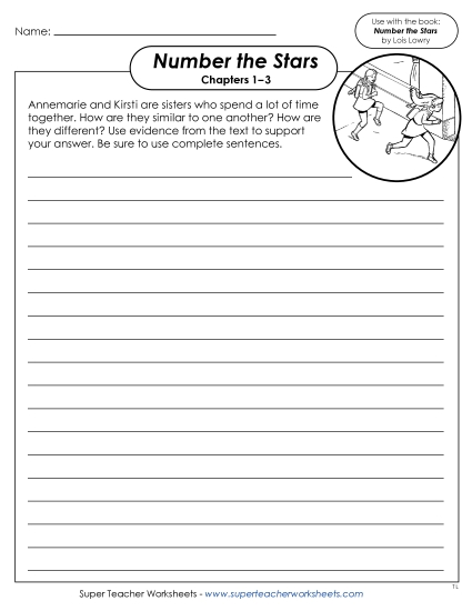 New Chapters 1–3 Writing Prompt:<br>Annemarie & Kirsti: Compare & Contrast Worksheet New Chapters 1–3 Writing Prompt:<br>Annemarie & Kirsti: Compare & Contrast Worksheet