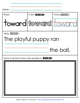 Worksheet 3: Toward Sight Words Individual Worksheet