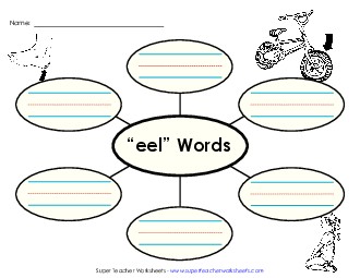 Word Web (-eel) Word Families Worksheet