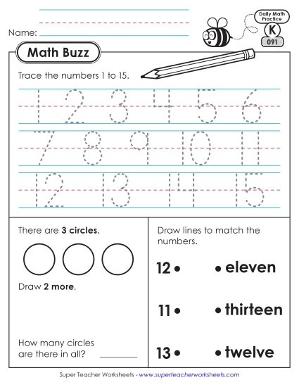 New Kindergarten Math Buzz: Week 19<br>Worksheets 91 through 95 Worksheet New Kindergarten Math Buzz: Week 19<br>Worksheets 91 through 95 Worksheet