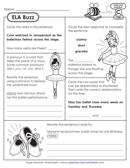 aELA Buzz: Week 24<br>Worksheets 116 through 120
