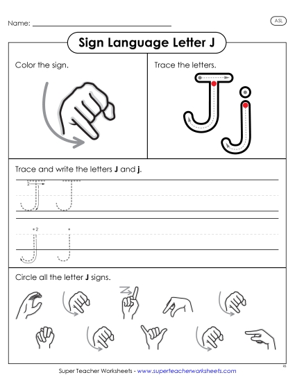 aLetter J Sign