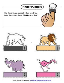 Polar Bear Finger Puppets Picture Book Polar Bear Worksheet