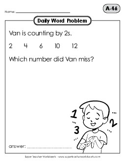 Daily Word Problems A-51 through A-55 Worksheet