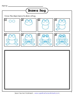 Draw a Frog Learning To Draw Worksheet