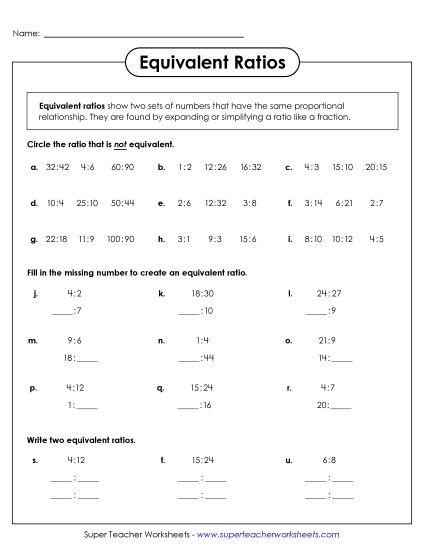 aEquivalent Ratios