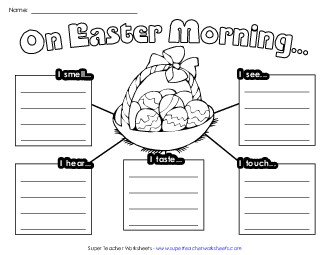 5 Senses: Easter Morning Worksheet