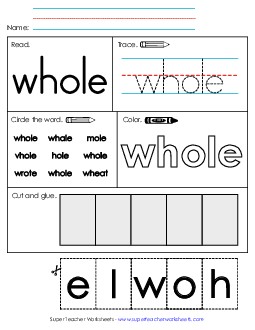 New Worksheet 2: Whole Worksheet