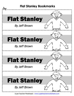 Flat Stanley Bookmarks Books Worksheet