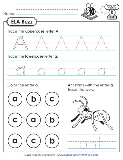 New Kindergarten ELA Buzz: Week 3<br>Worksheets 11 through 15 Worksheet New Kindergarten ELA Buzz: Week 3<br>Worksheets 11 through 15 Worksheet