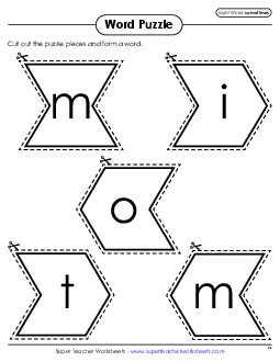 Word Puzzle: Sometimes Sight Words Individual Worksheet