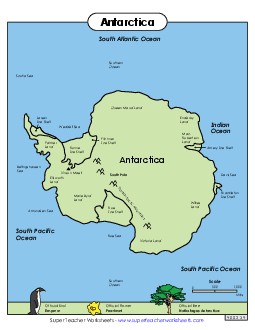 Antarctica Map Worksheet